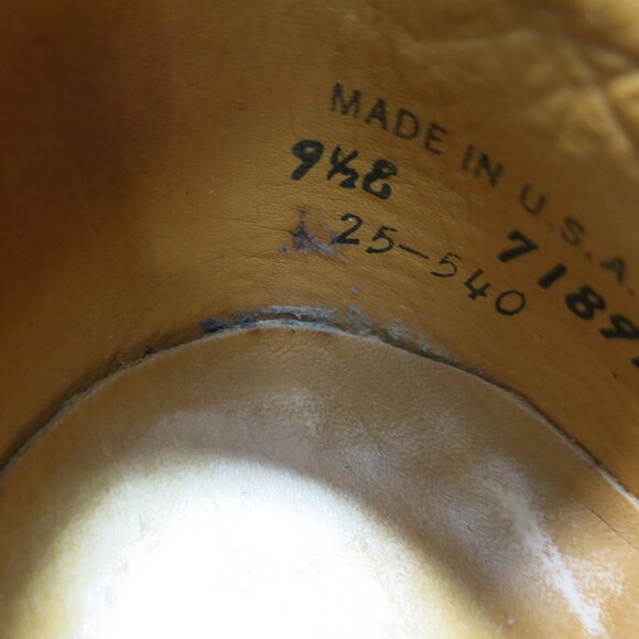 Dexter Pebble Grained Long Wingtip Dress Oxfords Footwear Men's Shoes Sz 9.5 E - Picture 8 of 8